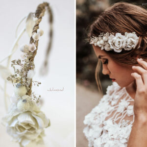 Emily Haarband Blumen Hochzeit Ivory-24